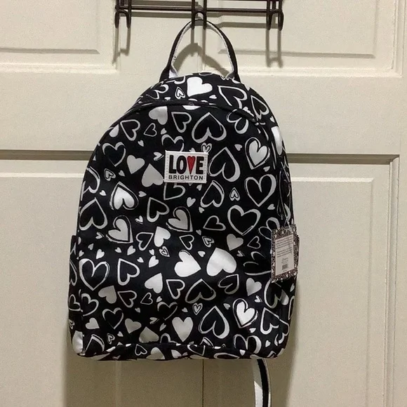 Brighton Black and White Heart Backpack Brighton | Bags | Brighton Black And White Heart Backpack  main image 3